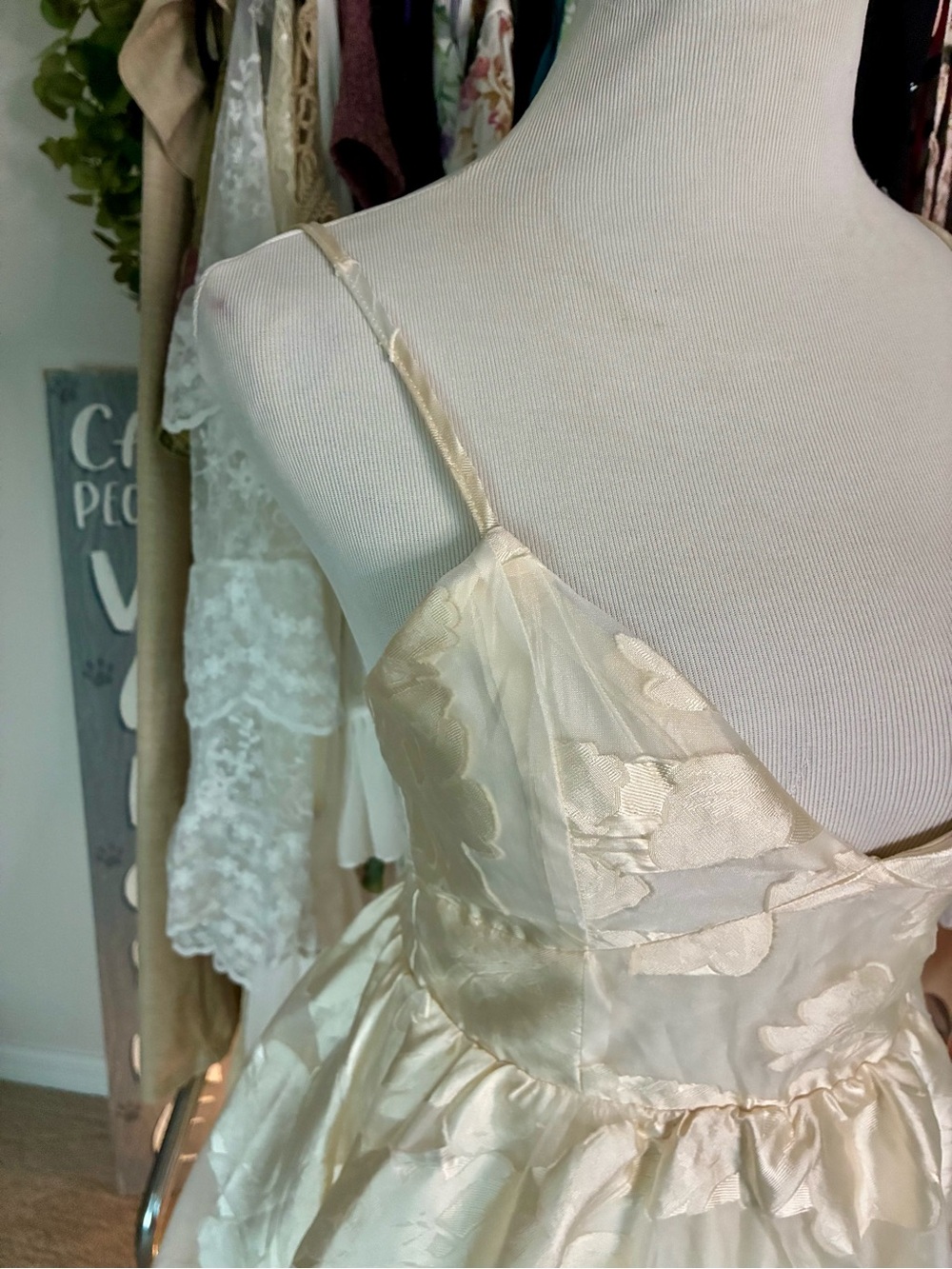 Altar'd State Ivory Floral Jacquard Mini Dress - Picture 3 of 13